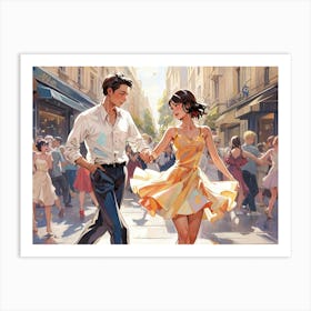 Dance In Paris Art Print