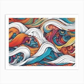 Abstract Wave Painting Art Print