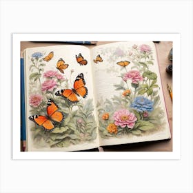 Butterfly Garden Art Print