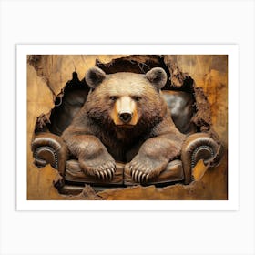 3d Bear Art Print