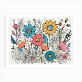 Flowers In The Garden 2 Art Print