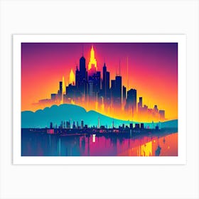 City Skyline 3 Art Print