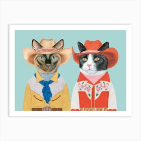 Rodeo Cats 9 Art Print