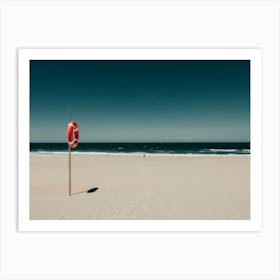 Empty Beach In Portugal Art Print