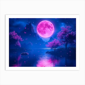 Pink Moon 1 Art Print