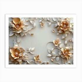 Floral Frame 1 Art Print