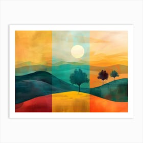 Vibrant Landscape artwork Art Print