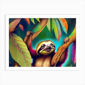 Sloth In The Jungle Canopy Art Print