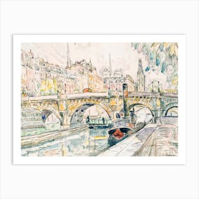 Tugboat At The Pont Neuf, Paris (1923), Paul Signac Art Print