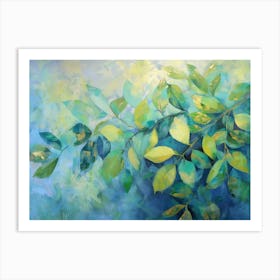 'Blue Leaves' 15 Art Print