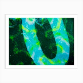 Embedded Digit 0 On Israeli Money Bill Of 50 Shekel Under The Microscope Art Print