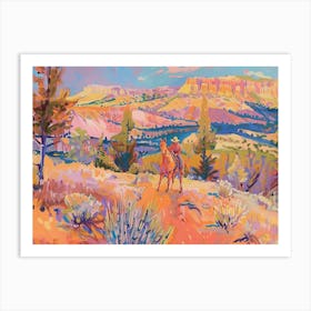 Cowboy Painting Bryce Canyon Utah 3 Art Print