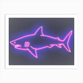 Neon Magenta Angel Shark 3 Art Print