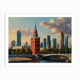 Moscow Skyline 1 Art Print