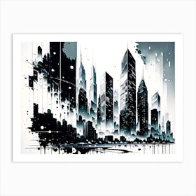 Cityscape Canvas Print Art Print