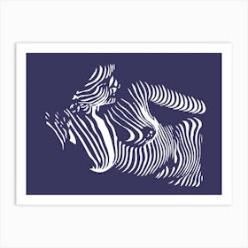 Zebra Girl 2 Art Print