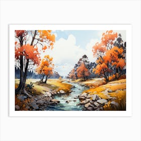 Autumn Landscape Painting Art Print