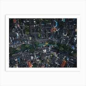 Aerial View Of A water City Art Print