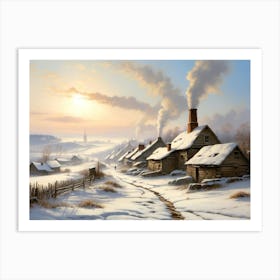 Winter Village Art Print