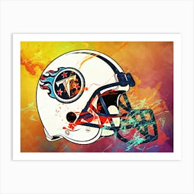 Tennessee Titans Helmet Abstract Art Print