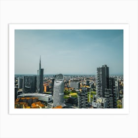 Skyscrapers in the center of Milan, Italy. Milan City Print Art Print