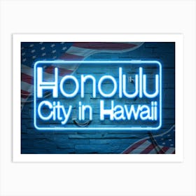 Honolulu City In Hawaii Art Print