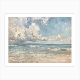 Cloudy Day At The Beach 1 Art Print