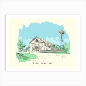 Farm Landscape Art Print