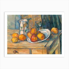 Still Life With Milk Jug And Fruit, Paul Cézanne Art Print
