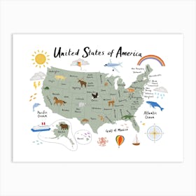 United States Of America Art Print