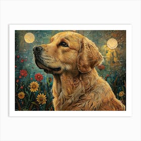 Golden Retriever Fine Art Portrait 2 Art Print