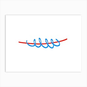 Wavy Line Art Print