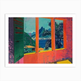 Rio De Janeiro From The Window View Painting 1 Art Print