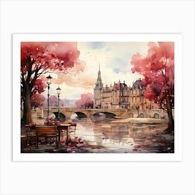 Paris By The River Art Print