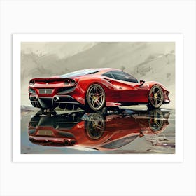 Ferrari 488 Art Print