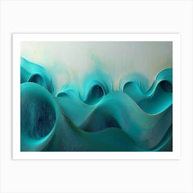 Abstract Wave Painting 6 Art Print