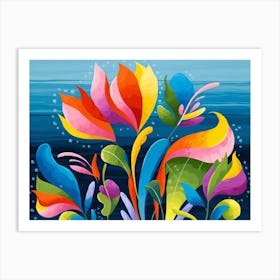 Colorful Flowers 1 Art Print