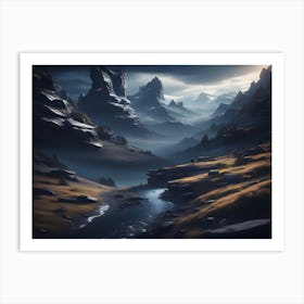 Valley Of The Shadows Art Print