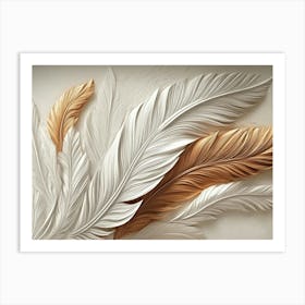 Modern 3d Feather Art Art Print