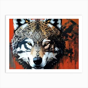 Wolf Head 4 Art Print