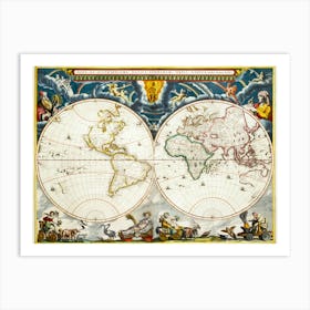 Nova Et Accuratissima Totius Terrarum Orbis Tabula Art Print