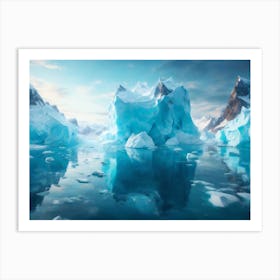 Icebergs Art Print