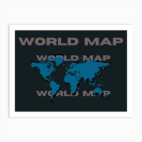 World Map 1 Art Print