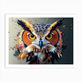 Owl Abstract 2 Art Print