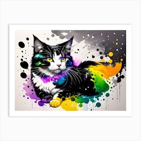 Rainbow Cat 11 Art Print