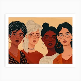 Women In Glasses Art Print