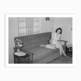 Wife Of Member Of Casa Grande Valley Farms In Corner Of Their Living Room, Pinal County, Arizona By Russell Lee Art Print
