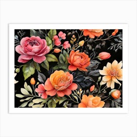 Default A Stunning Watercolor Painting Of Vibrant Flowers And 2 (3) (1) Art Print