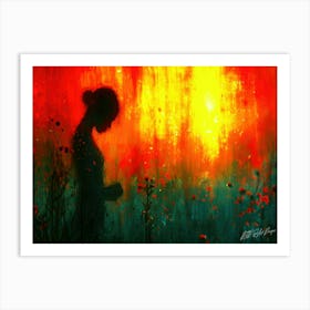 Dream Natura - Dream Warrior Silhouette Art Print