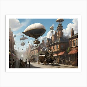 Steampunk City Paintings Art Print 1 Art Print